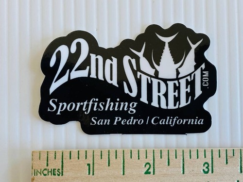 Pegatina de pesca deportiva de la calle 22 en San Pedro California 3 pulgadas - Imagen 2 de 4