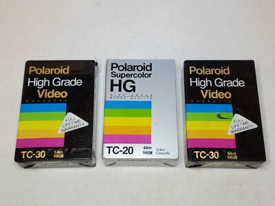Polaroid Tc-30 Tc-20 High Grade Video Cassette Lot VHSC 