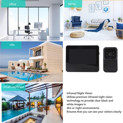 Smart Video Doorbell 4.3in IPS Screen Two Way Call Infrared Night Vis-ion Wi Hot