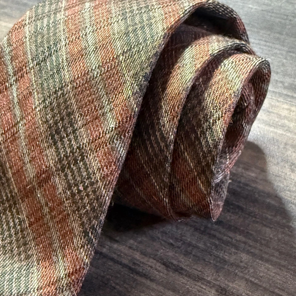 Stafford клетку галстук коричневый зеленый сплетенный классический бизнес карьера - Изображение 3 из 4