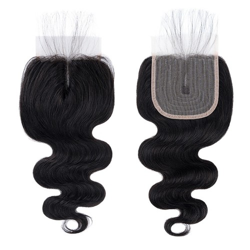 100%Virgin Human Hair 4x4 T-Part Lace Frontal Closure Middle Part Wavy Hairpiece - Picture 6 of 16