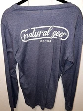 Natural Gear Long Sleeve T-shirt Small Navy blue NG outdoors canvas  tshirt