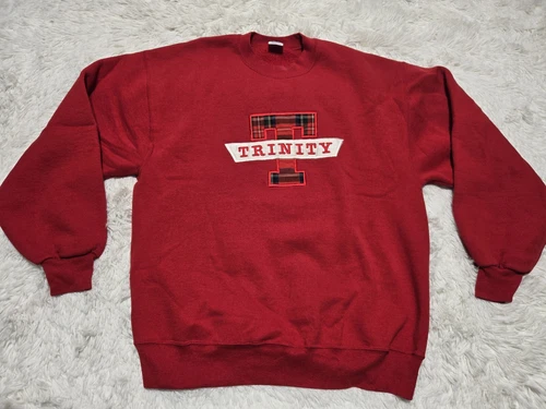 Vintage 90s Trinity San Antonio Embroidered L Sweatshirt Holy Spirit Father Son