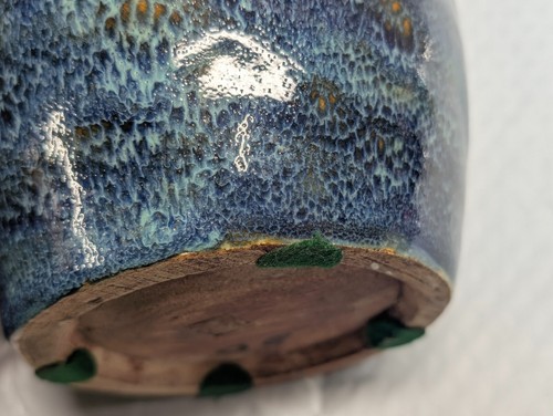 Shiwan Shekwan Ware Majolica Relief Vase Bird Flambe Glaze Meiping Chinese - Picture 18 of 20
