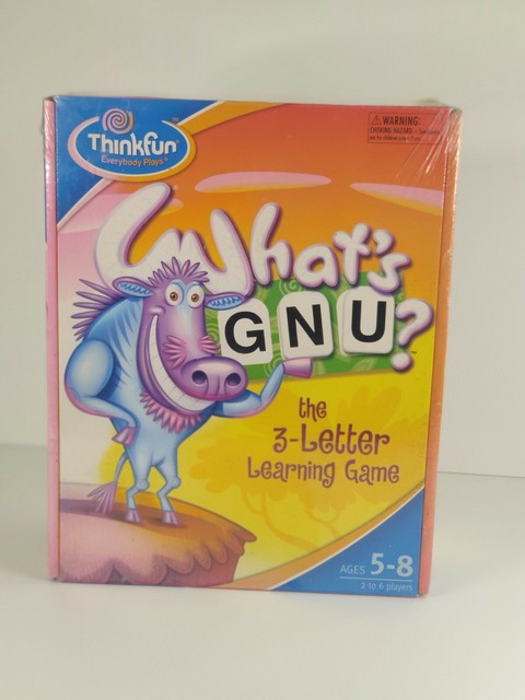 What's GNU 3 Letter Learning Game ThinkFun 2004 Vocabulary for sale online | eBay