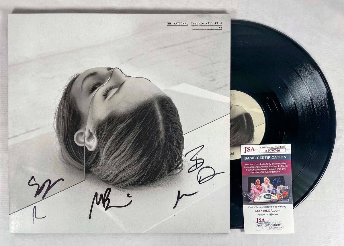 The National FULL BAND Signed TROUBLE WILL FIND ME Vinyl Album 