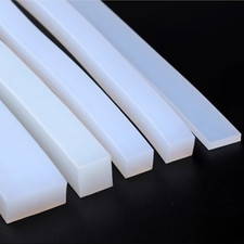 White solid silicone rubber strip waterproof heat resistant sealing square strip