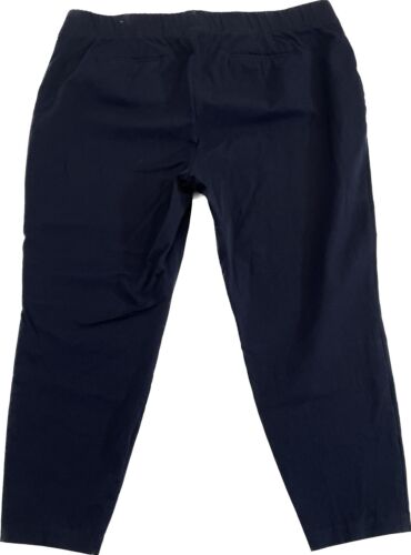 Talbots Skinny Ankle Pants 22W Navy Blue Cotton Bl