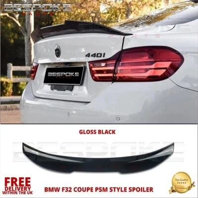 AFTERMARKET PARA BMW SERIE 4 F32 CUPÉ MALETERO TRASERO ALERÓN LABIO ALTO KICK PSM NEGRO BRILLANTE