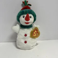 Snowgirl 2000 Ty Beanie Babie 8in Christmas Snowman Lady 3up Boys Girls 43333