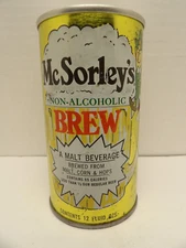 Mc SORLEY'S BREW N/A STRAIGHT STEEL PULL TAB BEER CAN #92-17  NEW YORK