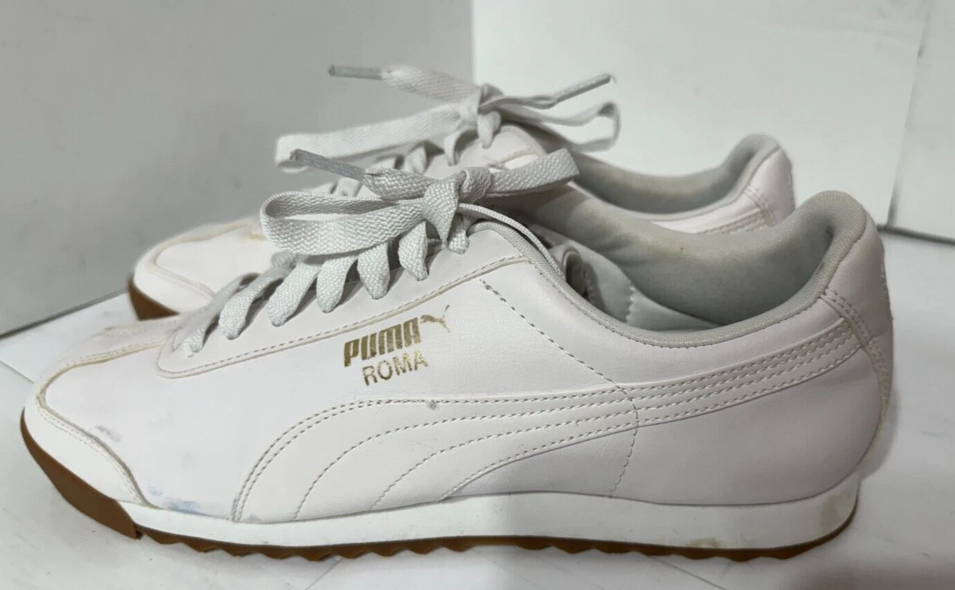 Scarpe Puma Roma Basic Uomo Tg 10 Bianco Sneakers Basse 353572 58