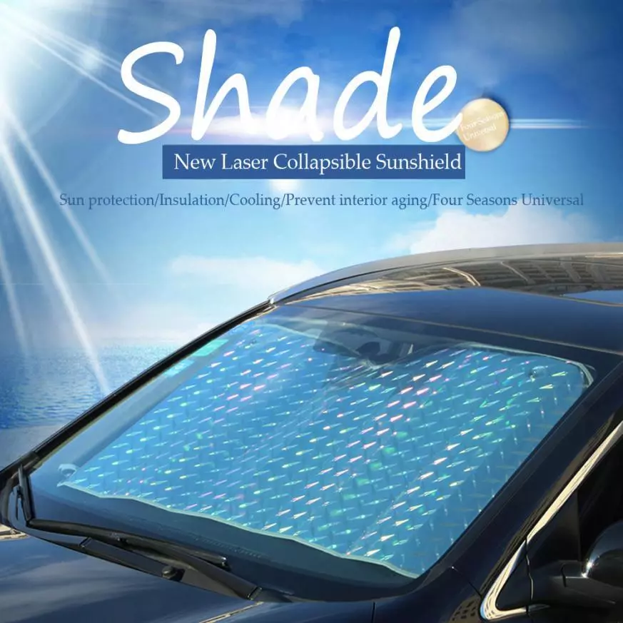 Car Windshield Sun Shade Shield Windscreen Sunshade Reflective UV Protection - Image 2 of 4