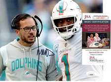 Mike McDaniel Authentic Signed 8x10 Photo Autographed, Miami Dolphins, JSA COA