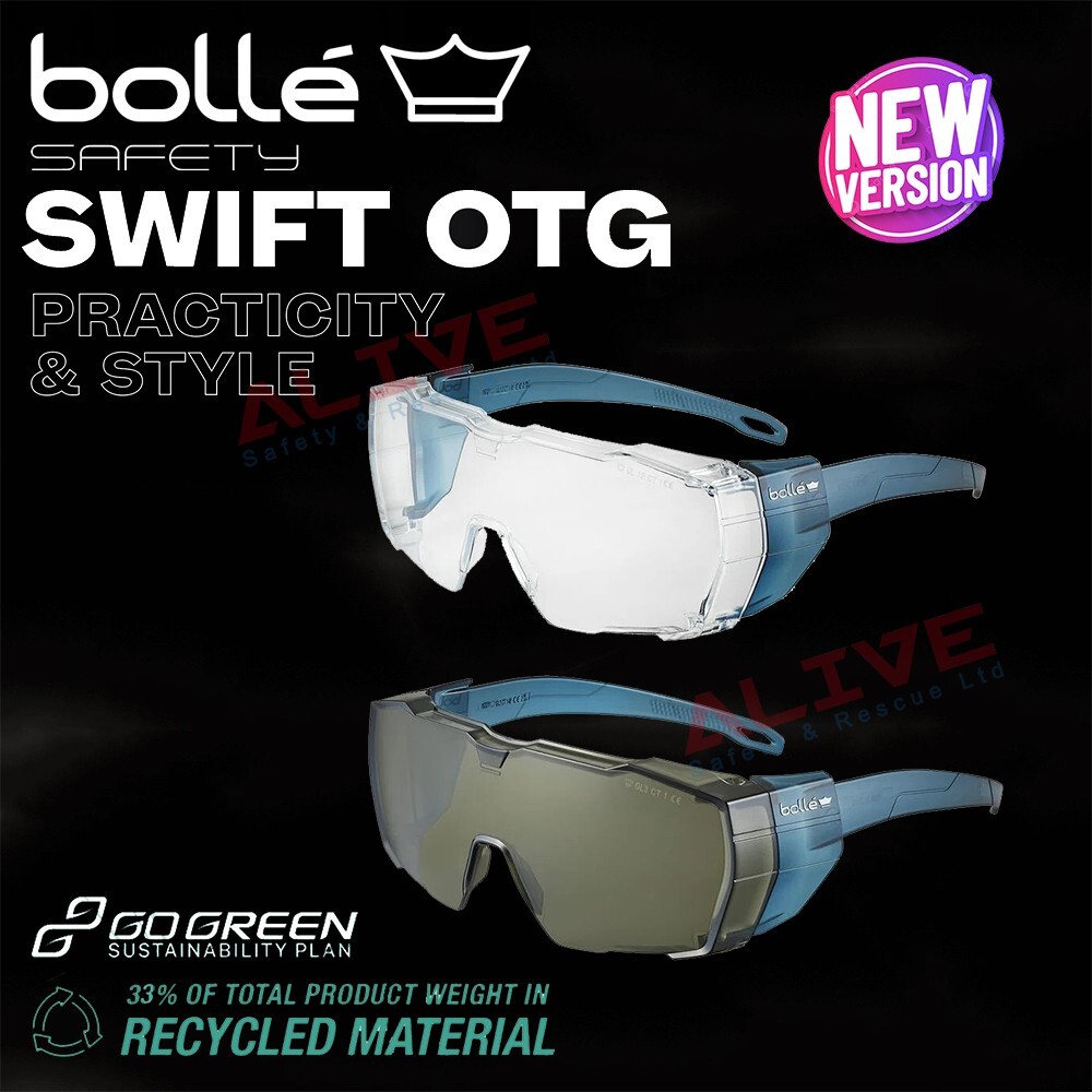 Bolle SWIFT OTG Safety Glasses Fit Over the Spectacles Anti-scratch  Anti-fog
