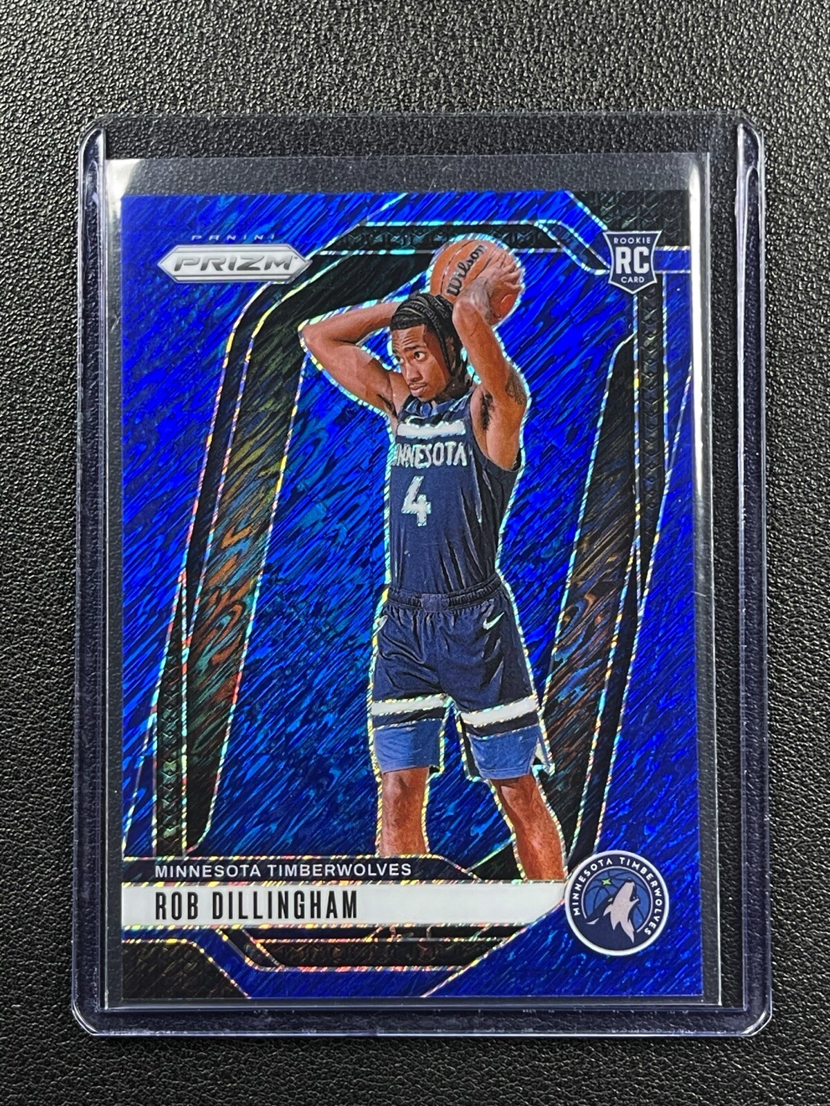 ROB DILLINGHAM 2024-25 PANINI PRIZM BASKETBALL 250 BLUE SHIMMER ROOKIE FOTL 1/35