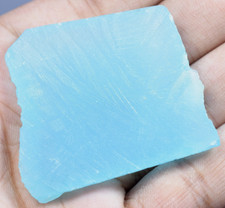 Untreated 132.50 Ct Natural Chalcedony Deep- Blue Translucent Superb Rough Slab