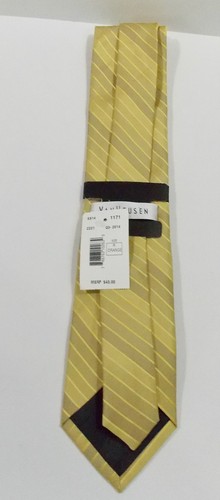 Corbata de seda clásica dorada para hombre Van Heusen nueva con etiquetas - Imagen 5 de 11