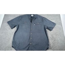 Carhartt Relaxed Fit Short Sleeve Button Down Work Shirt Gray Utility Pockets XL