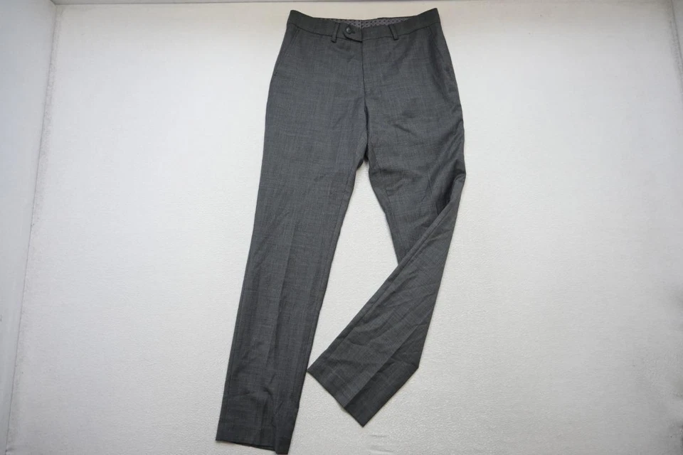 Penguin Munsingwear Gray Wool-Poly Dress Pants Stretch Flat Mens Size 32 x 32 - Image 2 of 4