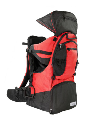 ClevrPlus Cross Country Baby Backpack Carrier, Red, Toddler Hiking Backpack with