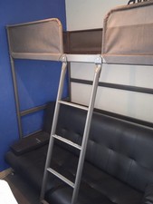 Ikea Tuffing Metal loft bed.  No Matress. Used Condition