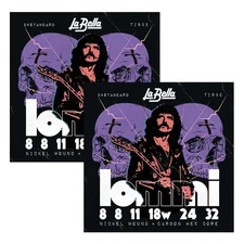 (2-Pack) La Bella TI832 Tony Iommi Signature D# Tuning Electric Guitar Strings