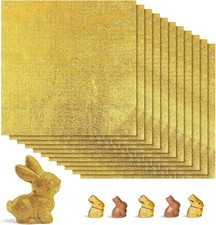 200PCS Chocolate Wrappers for Bar, TOPBATHY Gold Foil Wrappers for Bars Candy H