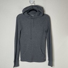 Polo Ralph Lauren Waffle Knit Pullover Hoodie Size XS Mens Boys Gray Pony Logo