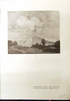 Alter antiker Druck Cheddar Cliffs David Murray Noon'S Sapphire Hills 1913 20.