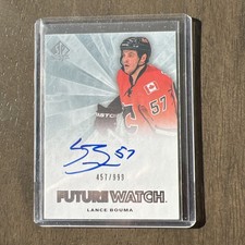 2011-12 SP Authentic Auto Future Watch /999 Lance Bouma #276 Rookie Auto RC