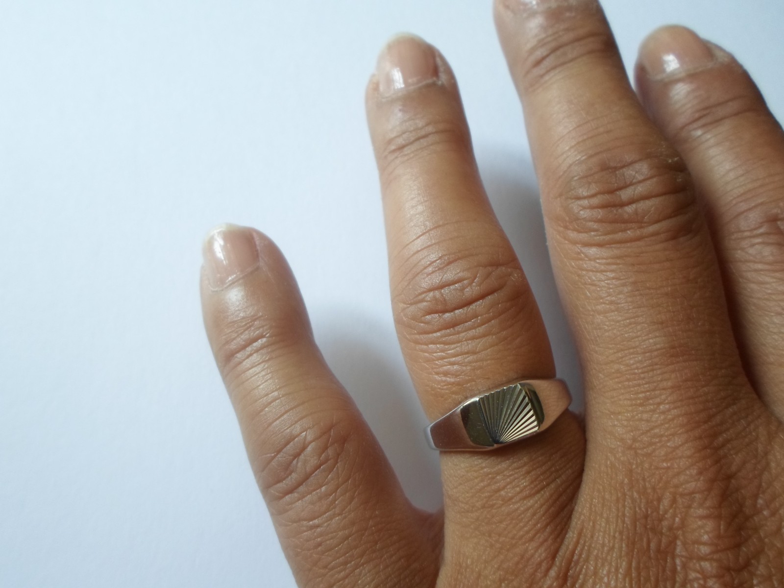 solid silver ring, chiseled knight, size 58 - image 4