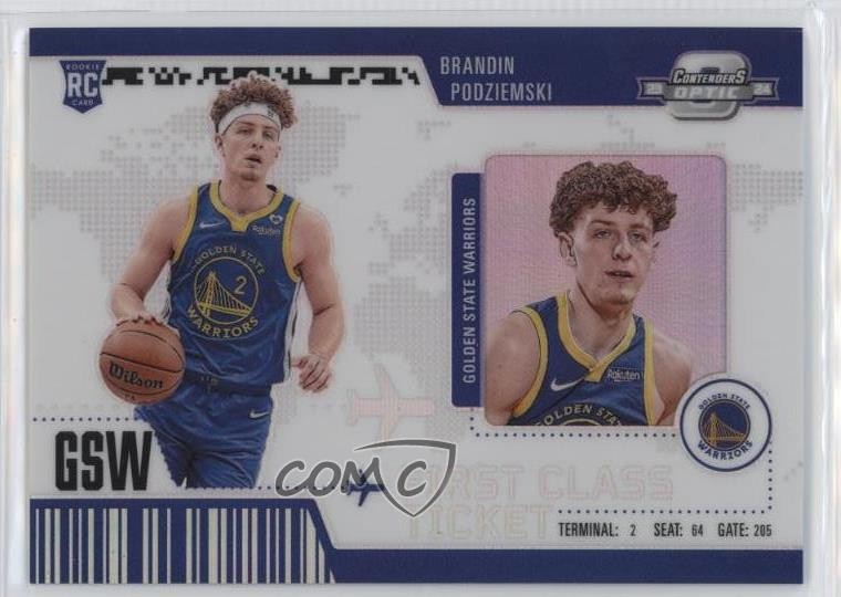 2023 Panini Contenders Optic First Class Ticket Brandin Podziemski Rookie RC uk2