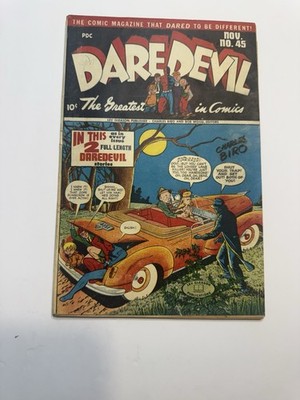 DAREDEVIL COMICS #45   BIRO COVER !!   RARE GOLDEN AGE CLASSIC !!!  1947  !!
