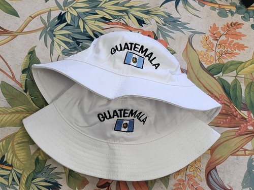 Guatemala flag embroidered bucket hat, National flag embroidered bucket hat! - Picture 3 of 3