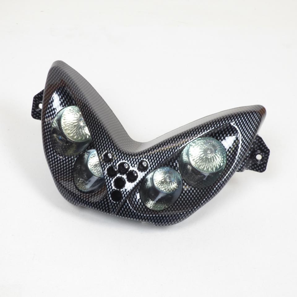 Phare avant LED bleu pour Aerox 100 avec coque look carbone TNT