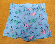 Disney Stitch girls skort size Small blue Stitch and Scrump floral print cruise