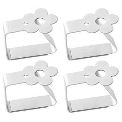 4 Pcs Fixation Nappe De Table Pince Pour Tenir Les À Pinces Jupe - Photo 1/4