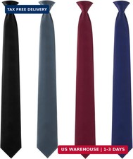 Clip on Ties for Men 4 Packs Solid Color MenS Tie Clip on Necktie 24 Inches
