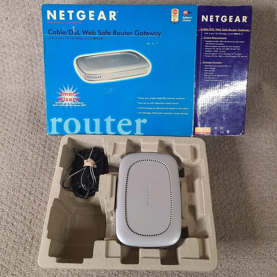 NETGEAR Cable DSL Web Safe Router Gateway RP614 4 Port 10/100 Mbps Switch - Image 2 of 4