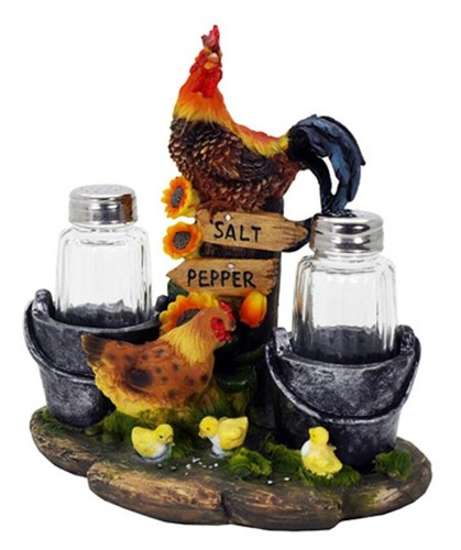 Agitatore sale e pepe gallo e pollo fattoria