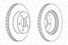 2x Disque de frein ventilé DDF1471 FERODO pour FORD USA EXPLORER