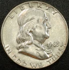 1963 D Franklin Silver Half Dollar 90% Silver AU