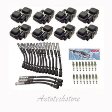 For Benz 16 Spark Plug Wire  8 Ignition Coil 16 BOSCH Double Platinum Spark Plug