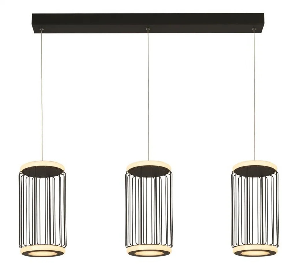 Ceiling Light Black Circolo 3 LED Bar Searchlight 54212-3BK