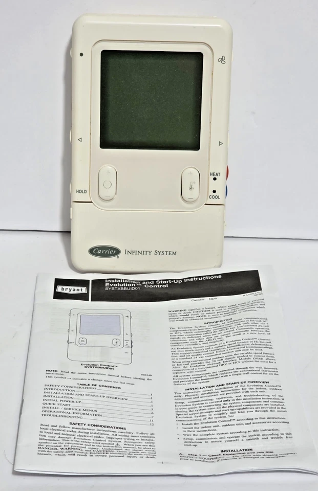 Carrier Infiniti SYSTXCCUID01-V Programmierbarer Digital Thermostat Version 23 (T1)