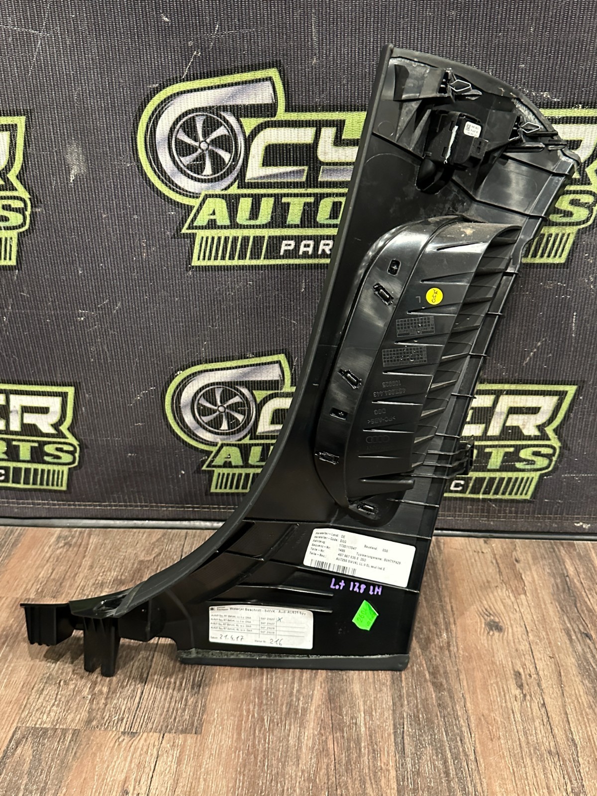 2017 AUDI R8 LOWER LEFT PILLAR TRIM W VENT OEM 4S7867035