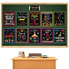 32 Pcs Hispanic Heritage Month Posters Spanish Motivation Posters for Classro...