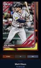 25 Topps Bunt DIGITAL Fire Base 250cc ICONIC Matt Olson