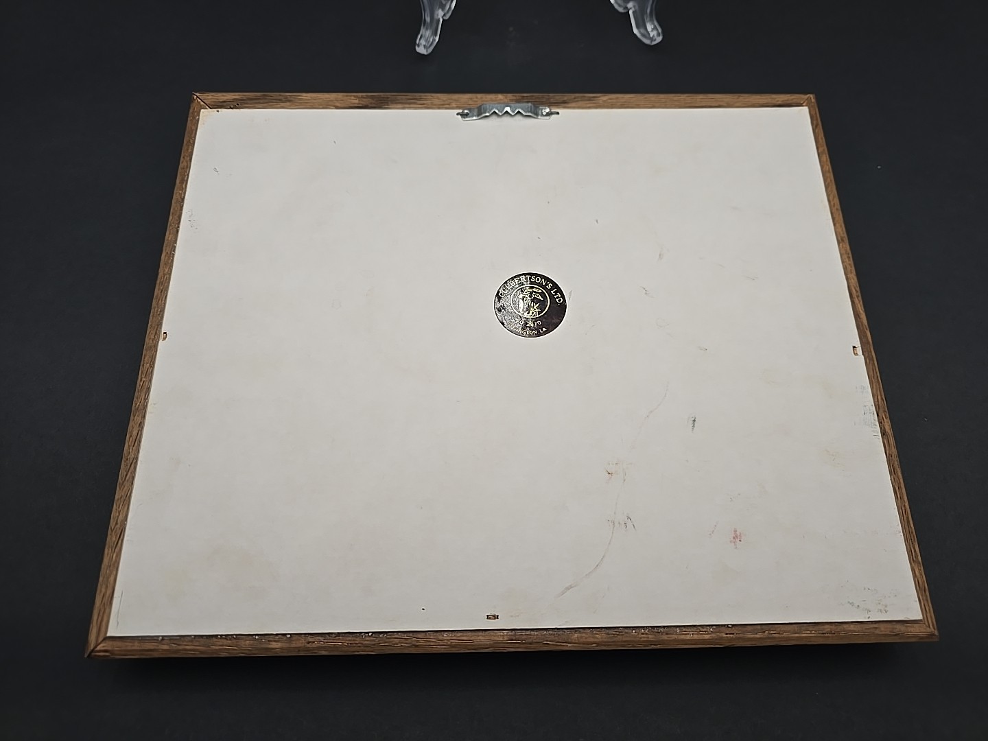 Culbertson's Ducks Framed Duck stamp with Carved Wood Duck Decoy Ducks Unlimited